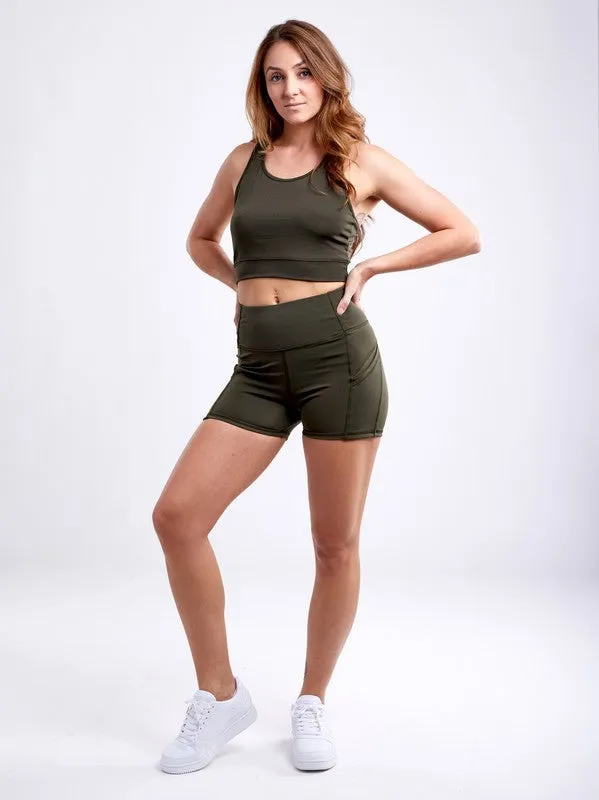 Activewear Racerback Lightweight Crop Tank Top