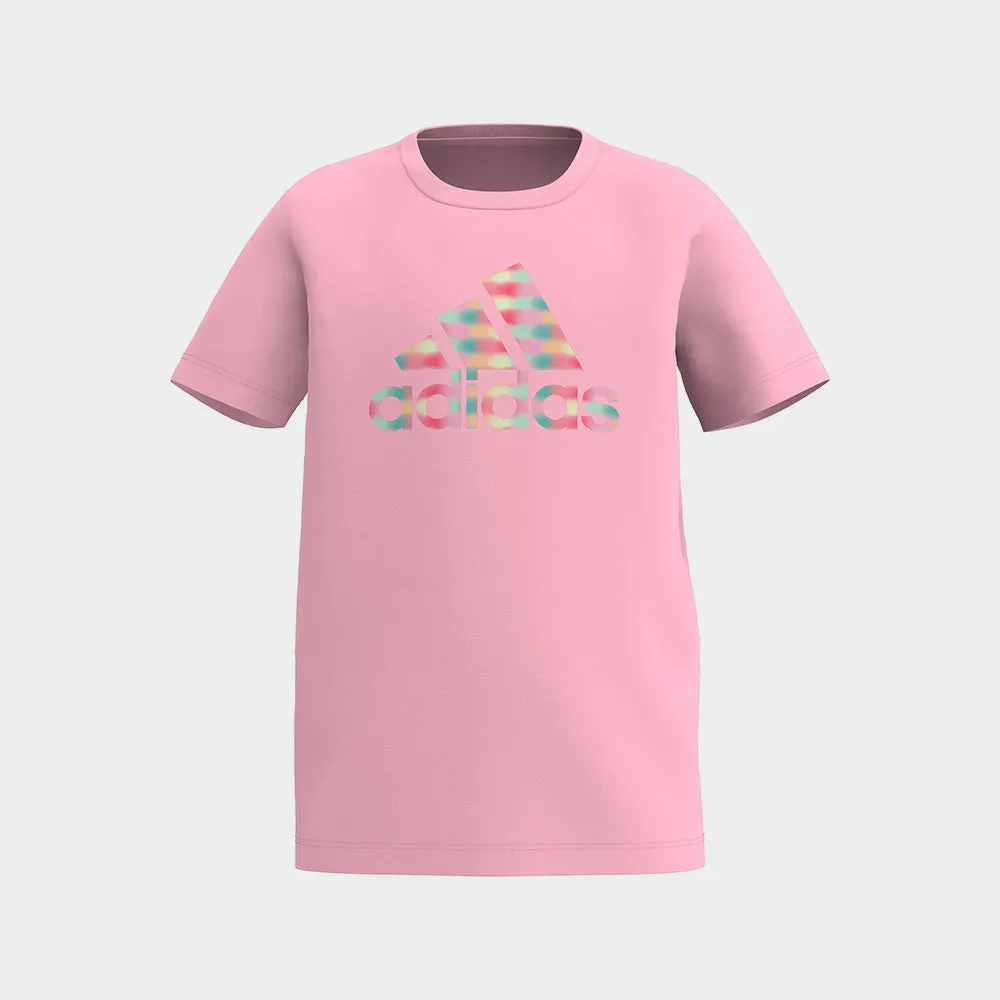 Adidas Youth Neon Wave T-shirt Pink/Multi _ 181996 _ Pink
