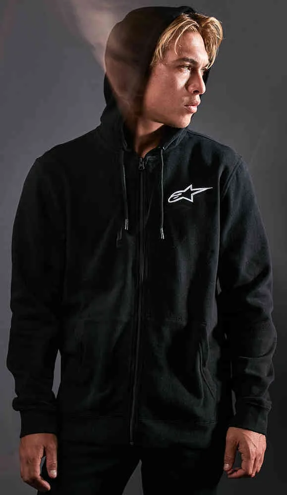 Ageless Alpinestars Zip Chest Sweatshirt, Black