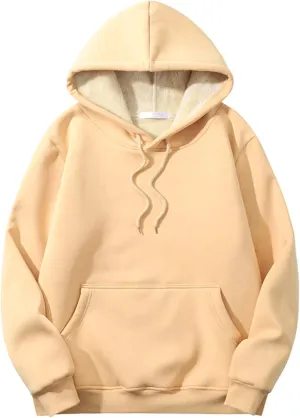 Aobiono Men Women Fleece Sherpa Lined Oversized Hoodie Winter Warm Thermal Fuzzy Pullover Hooded Sweatshirt Fall Thick Comfy