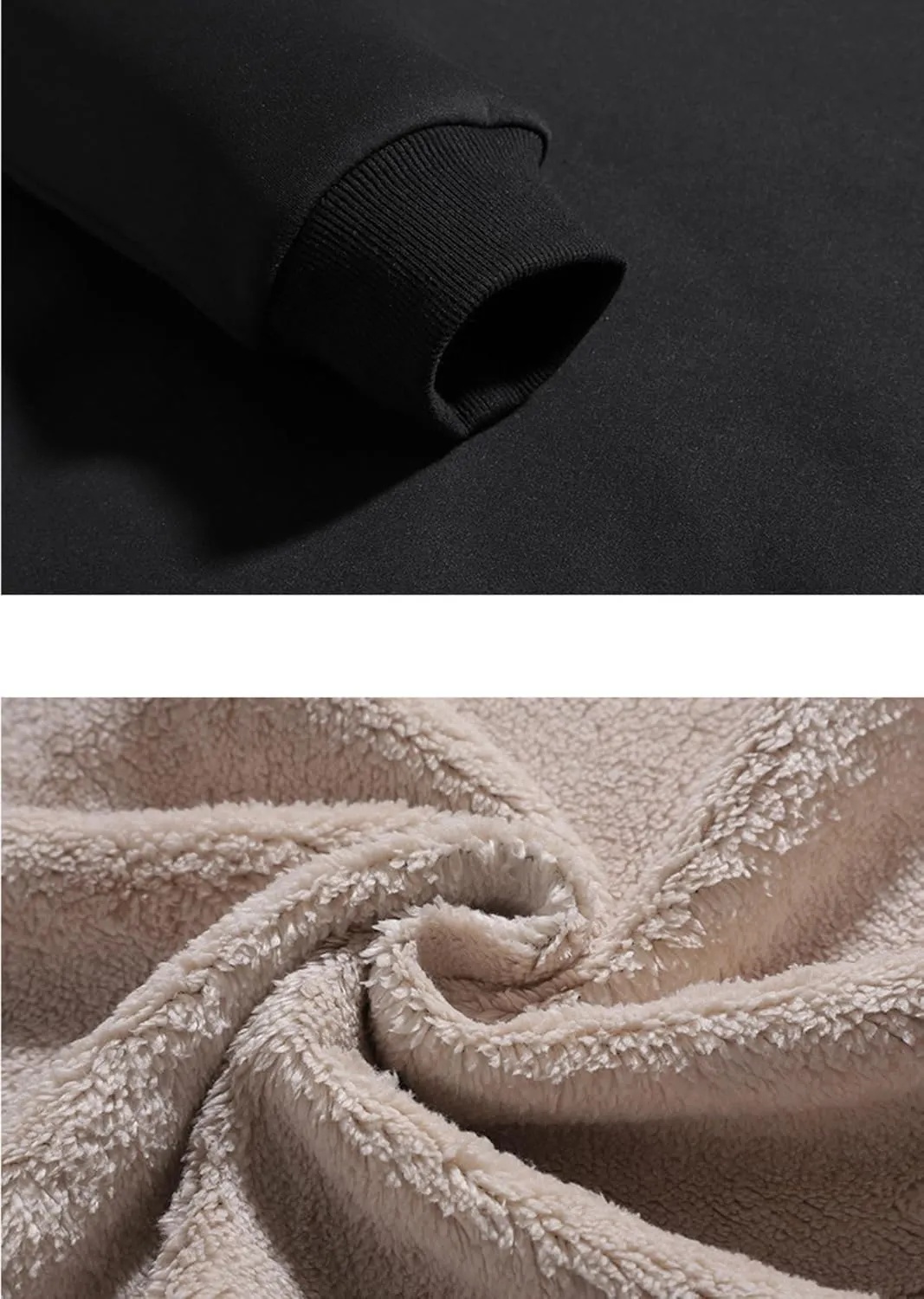 Aobiono Men Women Fleece Sherpa Lined Oversized Hoodie Winter Warm Thermal Fuzzy Pullover Hooded Sweatshirt Fall Thick Comfy