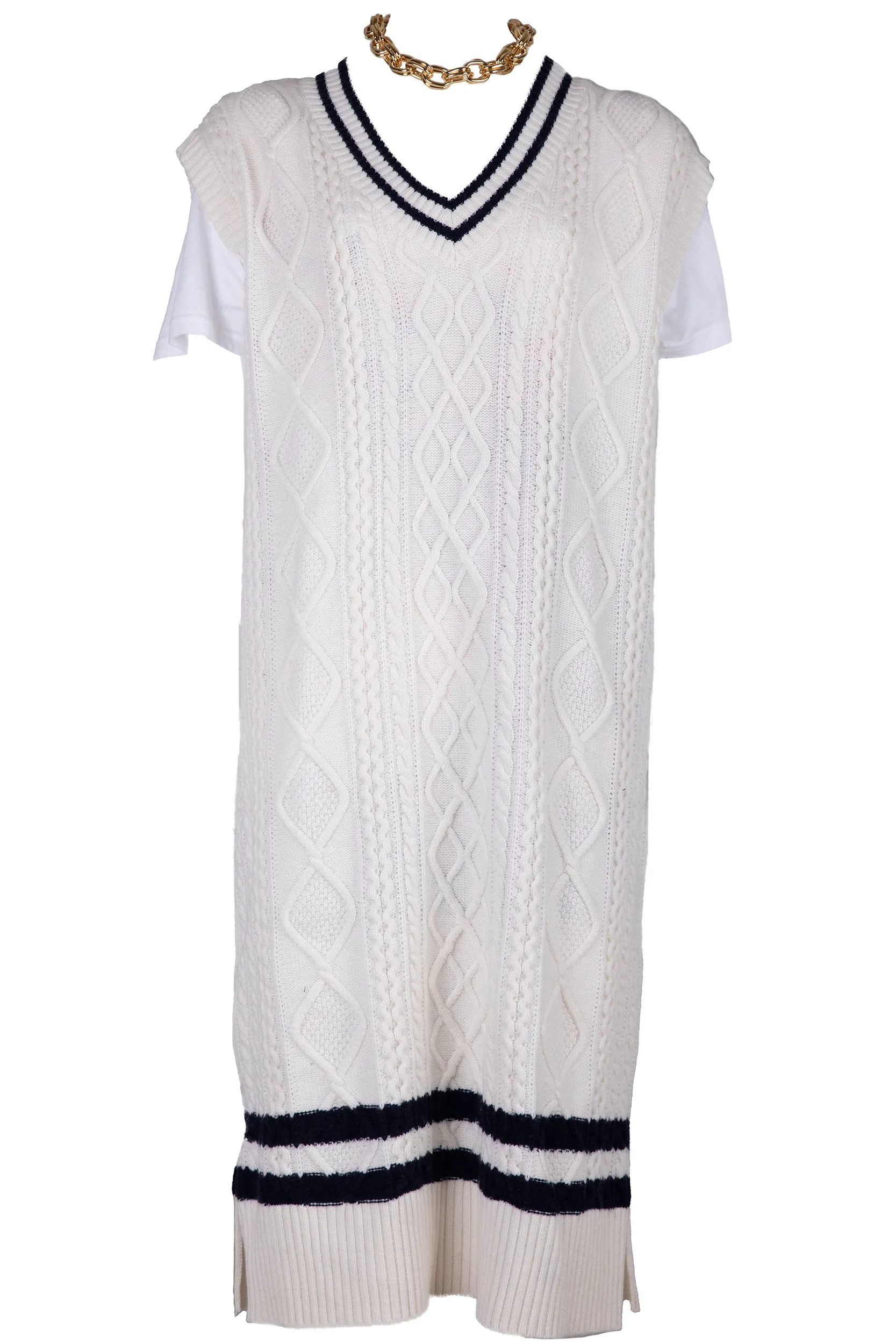 AOTC Krone Cable Knit Vest Dress