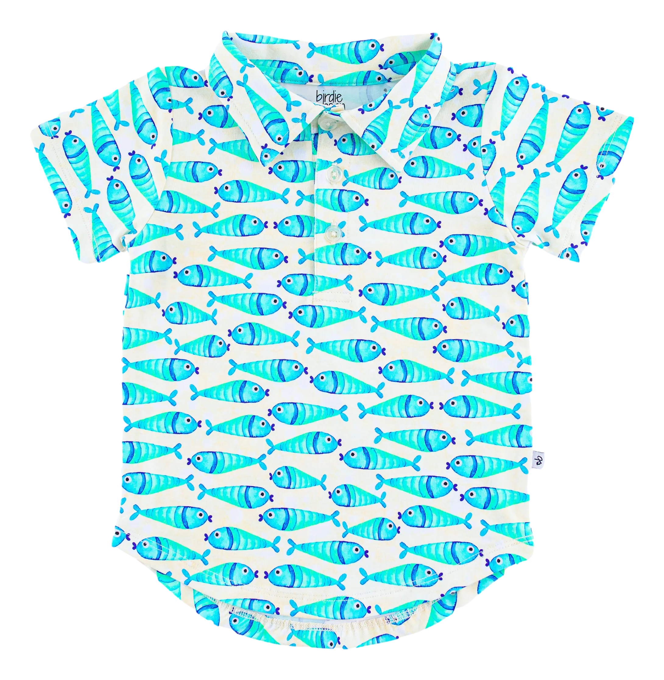 Birdie Bean Brooks Fish Fishing Boys Polo Shirt