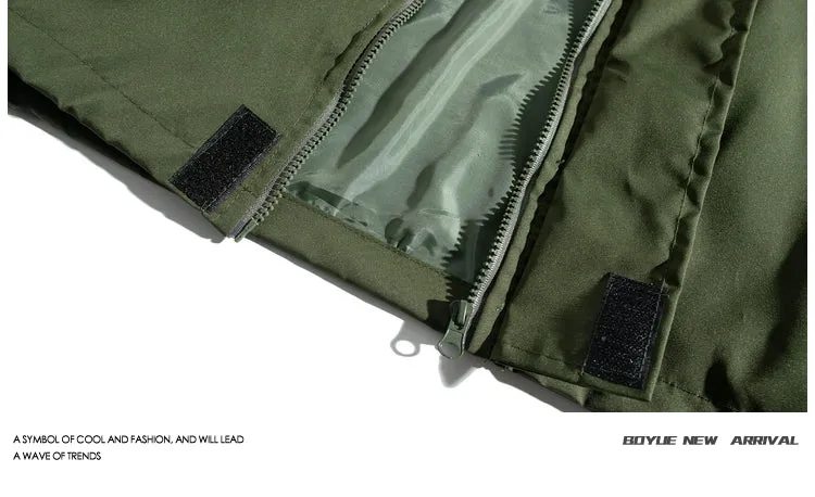 Boyue Spring Spring Autumn Leisure Velcro Hooded Jacket Men's Fashion New New Arrival Jacket Japanese Style Handsome