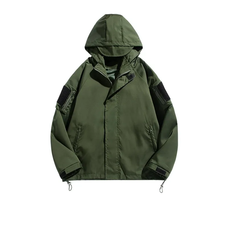 Boyue Spring Spring Autumn Leisure Velcro Hooded Jacket Men's Fashion New New Arrival Jacket Japanese Style Handsome