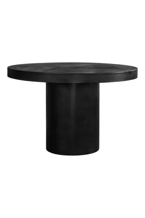 Cassius Round Outdoor Dining Table - Black
