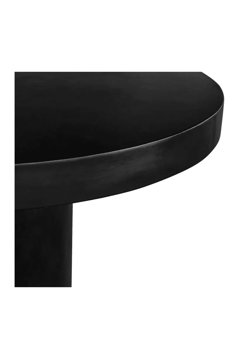 Cassius Round Outdoor Dining Table - Black