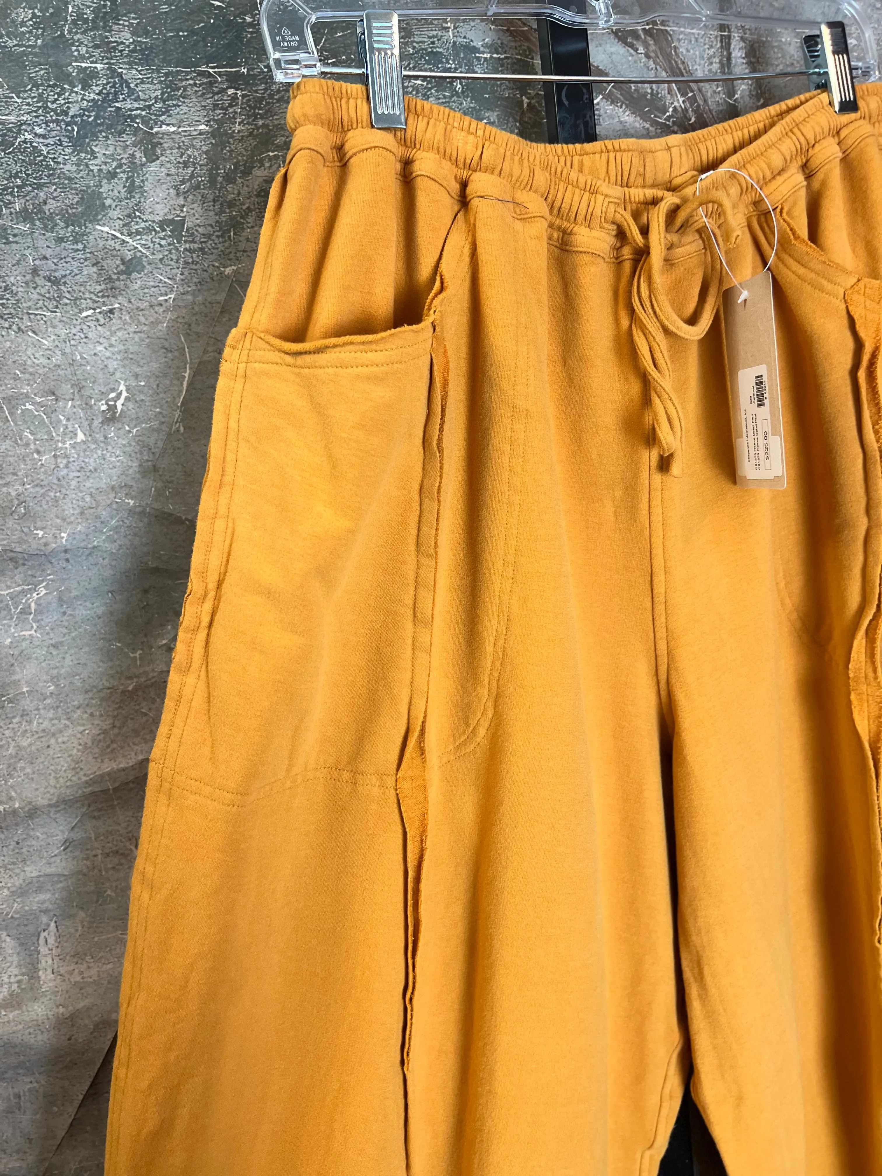 CB1373 Fleece Detail Pant-Caramel