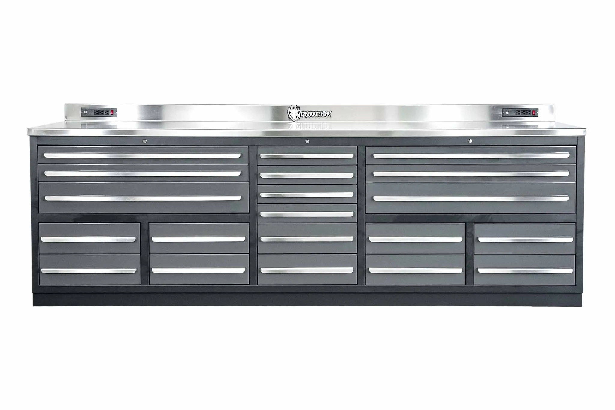 Dragonfire 20 Drawer Pro Series 9FT Workbench with Swappable Drawers
