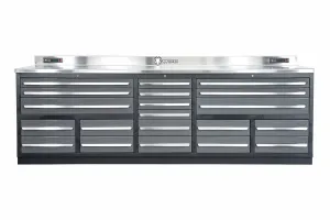 Dragonfire 20 Drawer Pro Series 9FT Workbench with Swappable Drawers