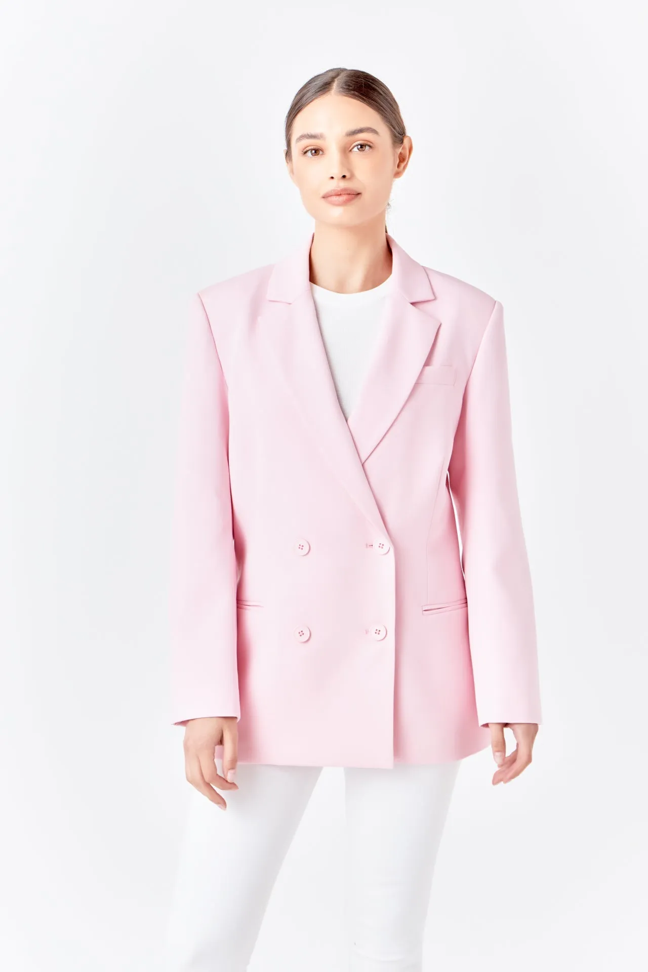 Endless Rose - Double Breast Basic Blazer