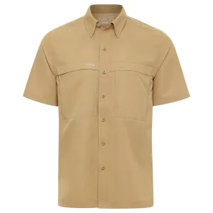 GameGuard Khaki Short Sleeve Classic Microfiber Men's Shirt