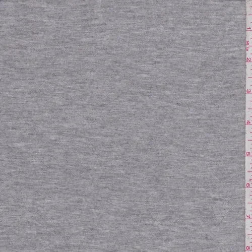 Heather Silver Grey Rayon Jersey Knit Fabric