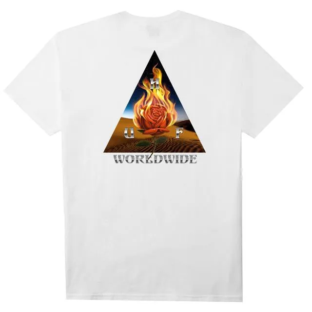 HUF EMBER ROSE TRIPLE TRIANGLE T-SHIRT // WHITE