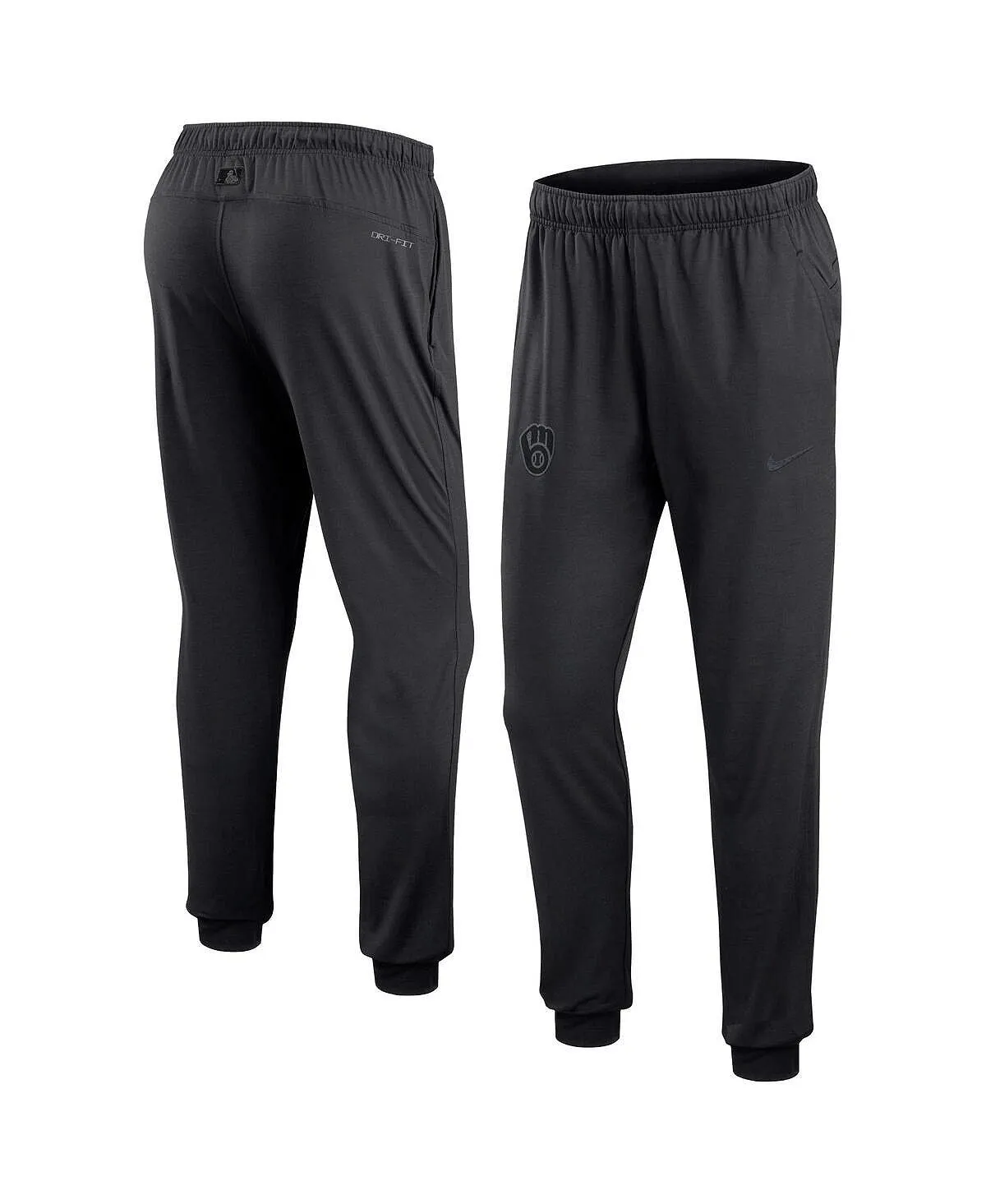 Milwaukee Brewers Men's Authentic Collection Travel Performance Nike Pants in Black
