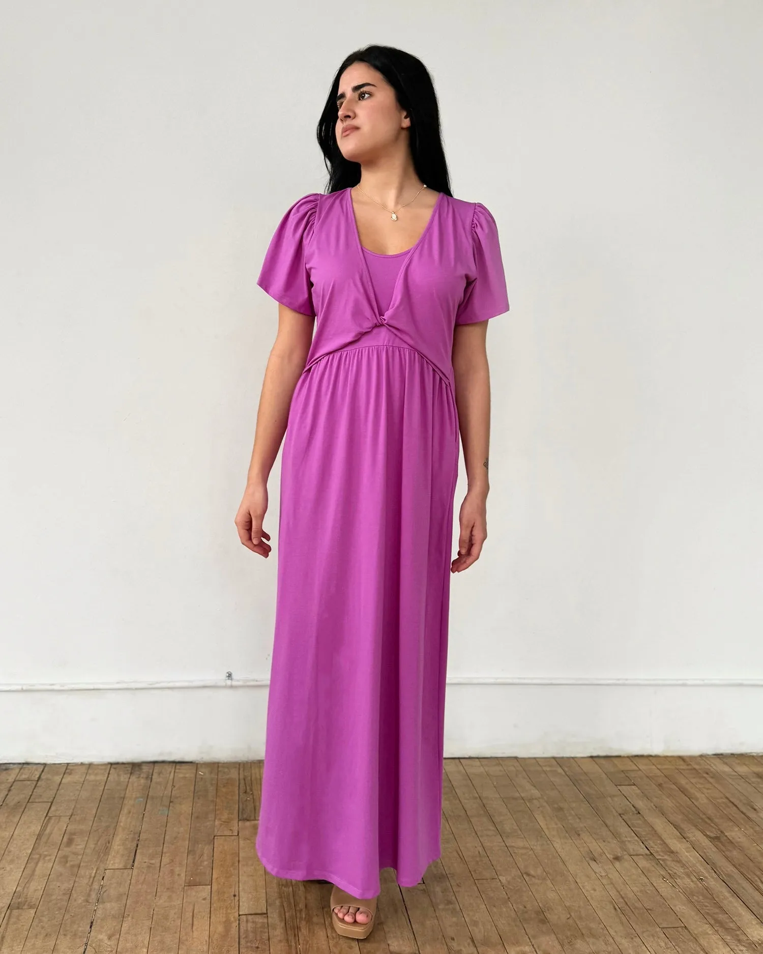MONICA dress in Magenta Bloom