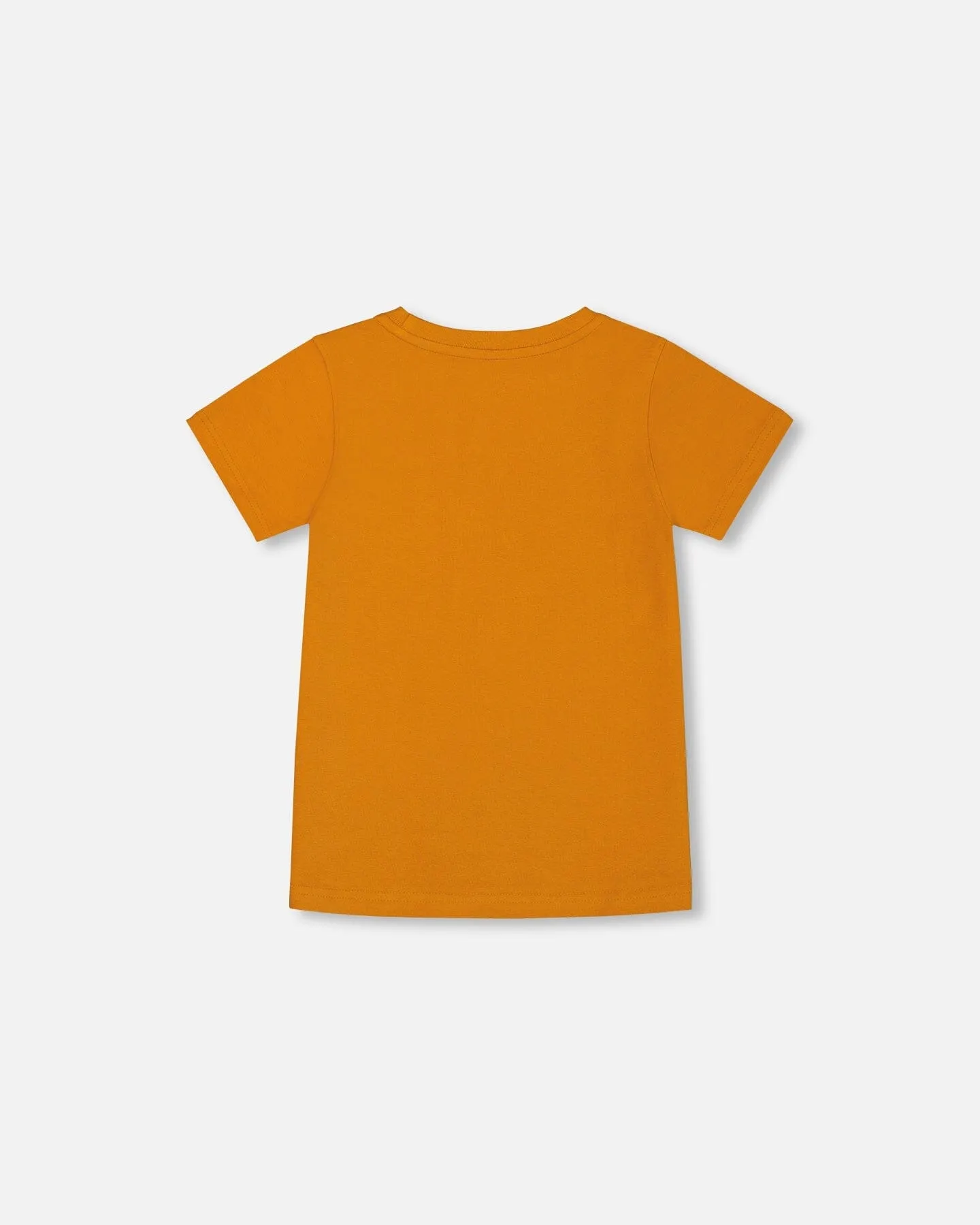 Organic Cotton Tee Vibrant Orange And Blue Vespa