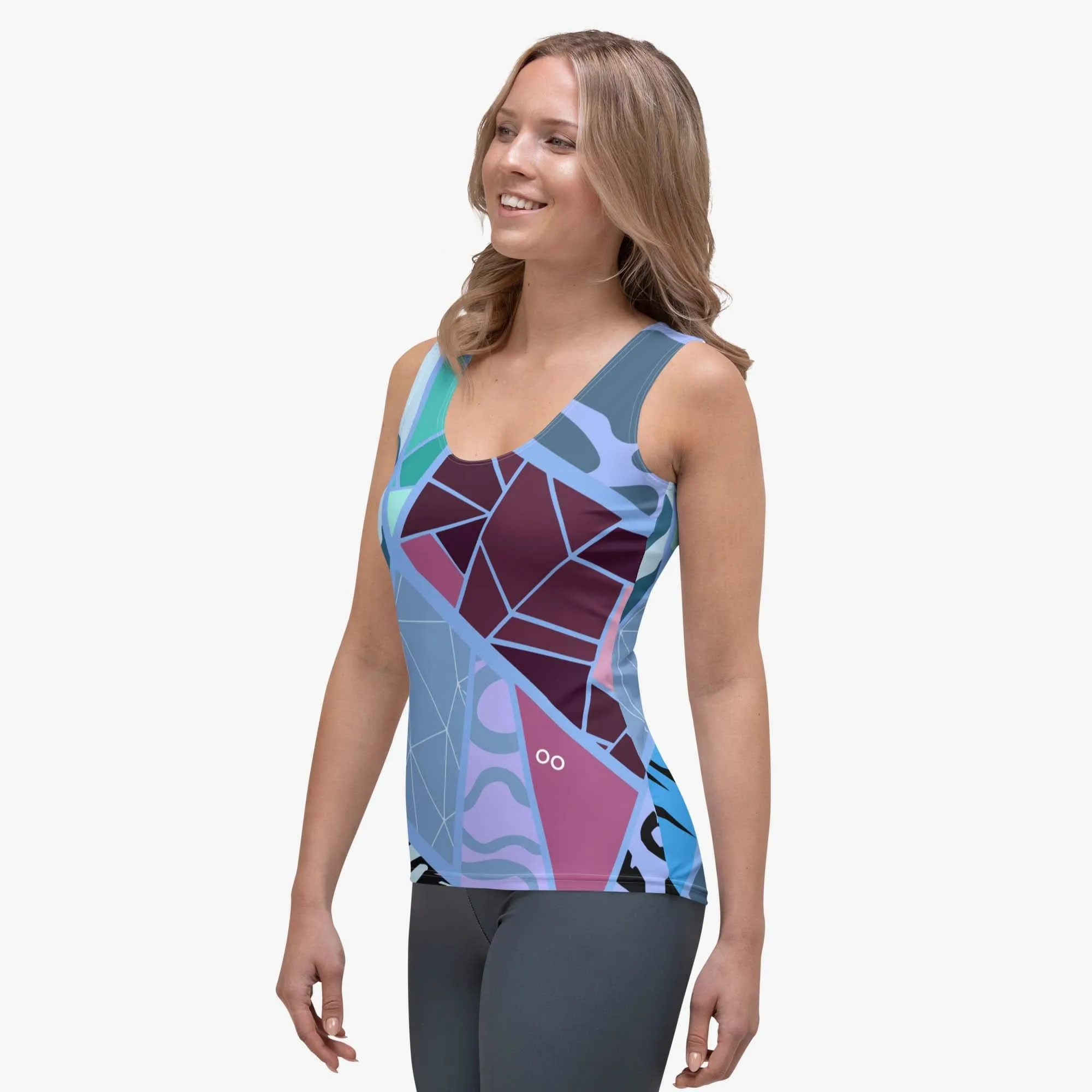 Patterned Flex Vest "Mosaic" Blue/Plum