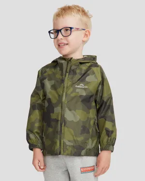 Pocket-it 2L Kids Rain Jacket v4 - Light Moss Tree Camo Print