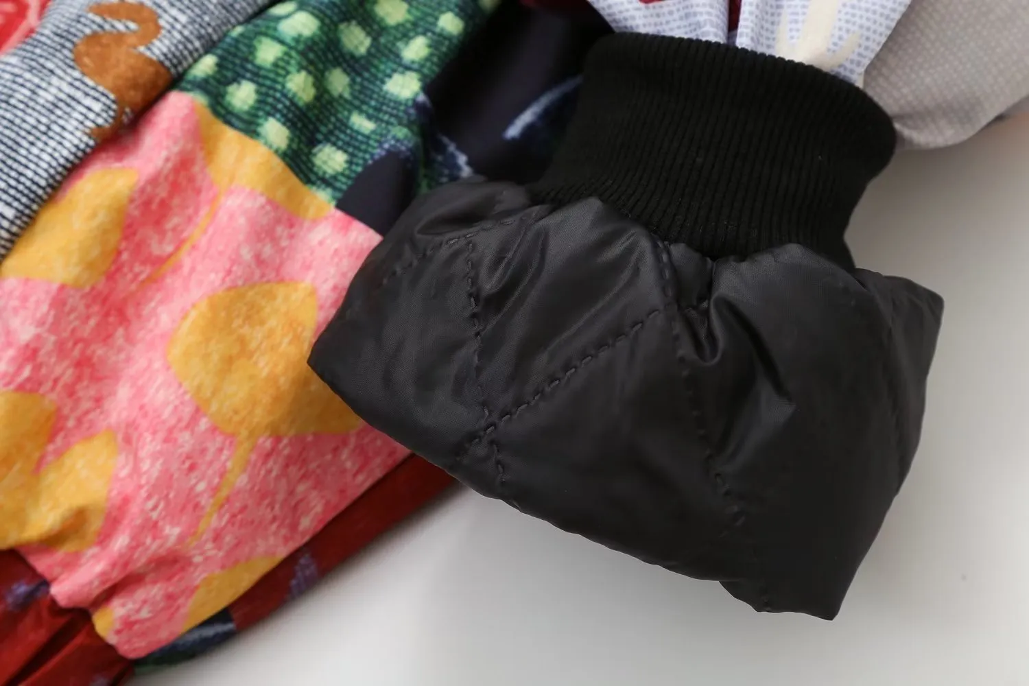 Pre Order:  Multi Pattern Zip-Up Padded Jacket