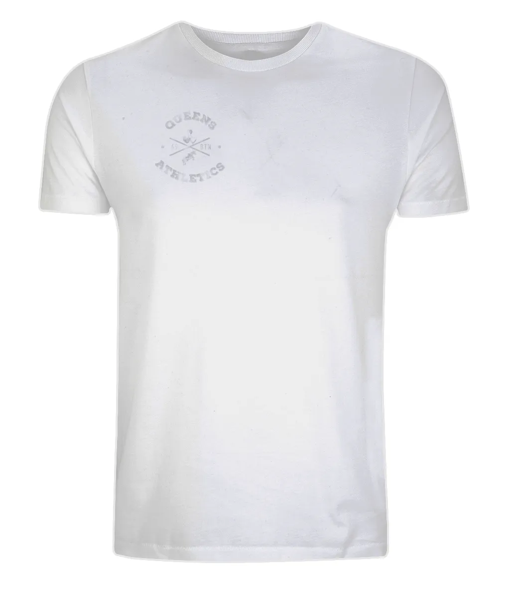 Queens Athletics Emblem Organic Cotton T-Shirt