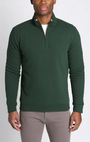 Recycled Jacquard Sherpa Lined Quarter Zip Pullover