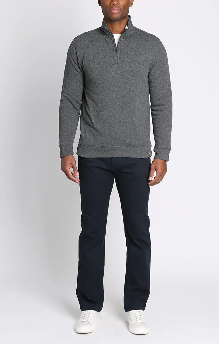 Recycled Jacquard Sherpa Lined Quarter Zip Pullover