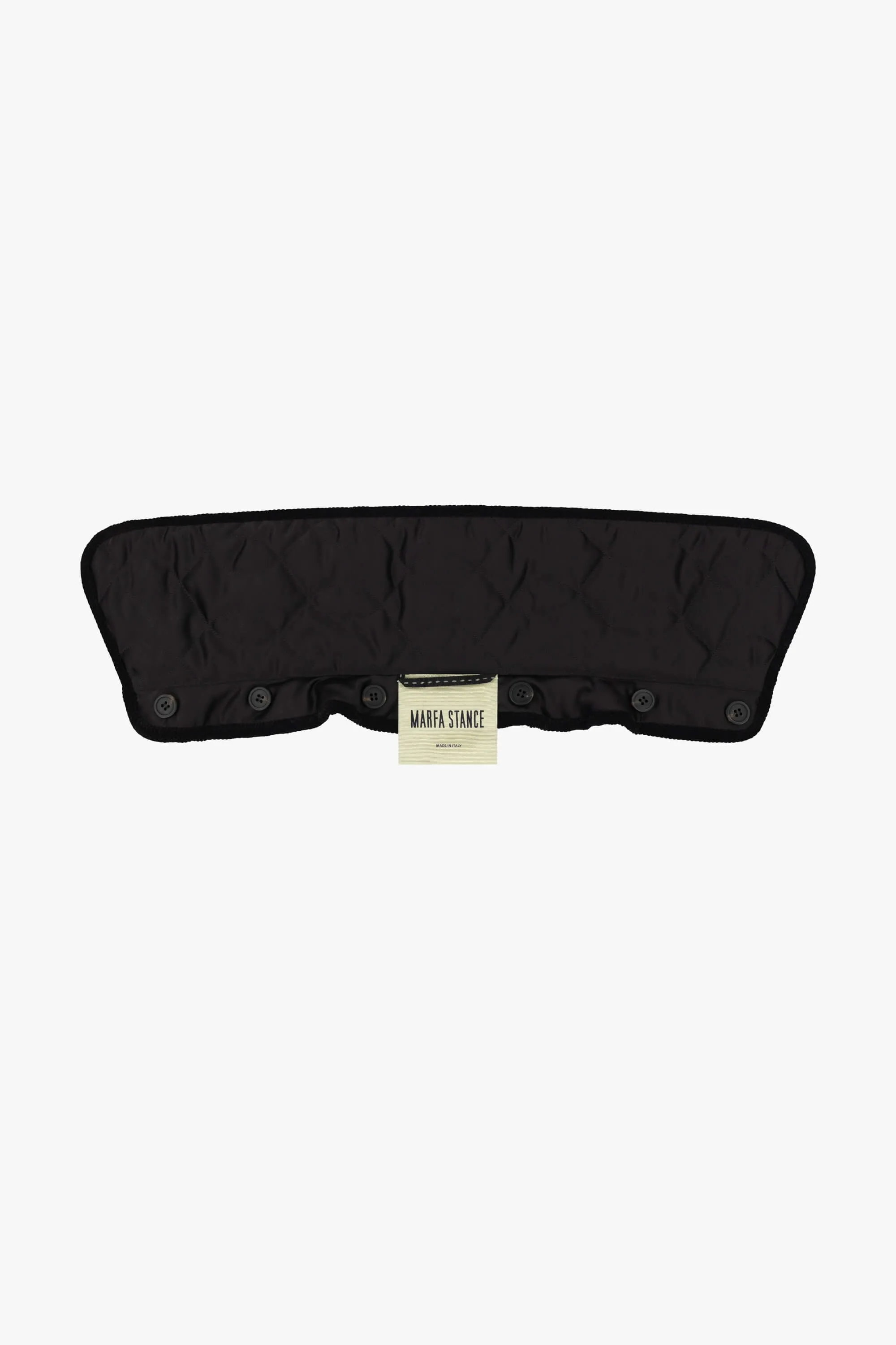 Satin Quilt Collar - Black