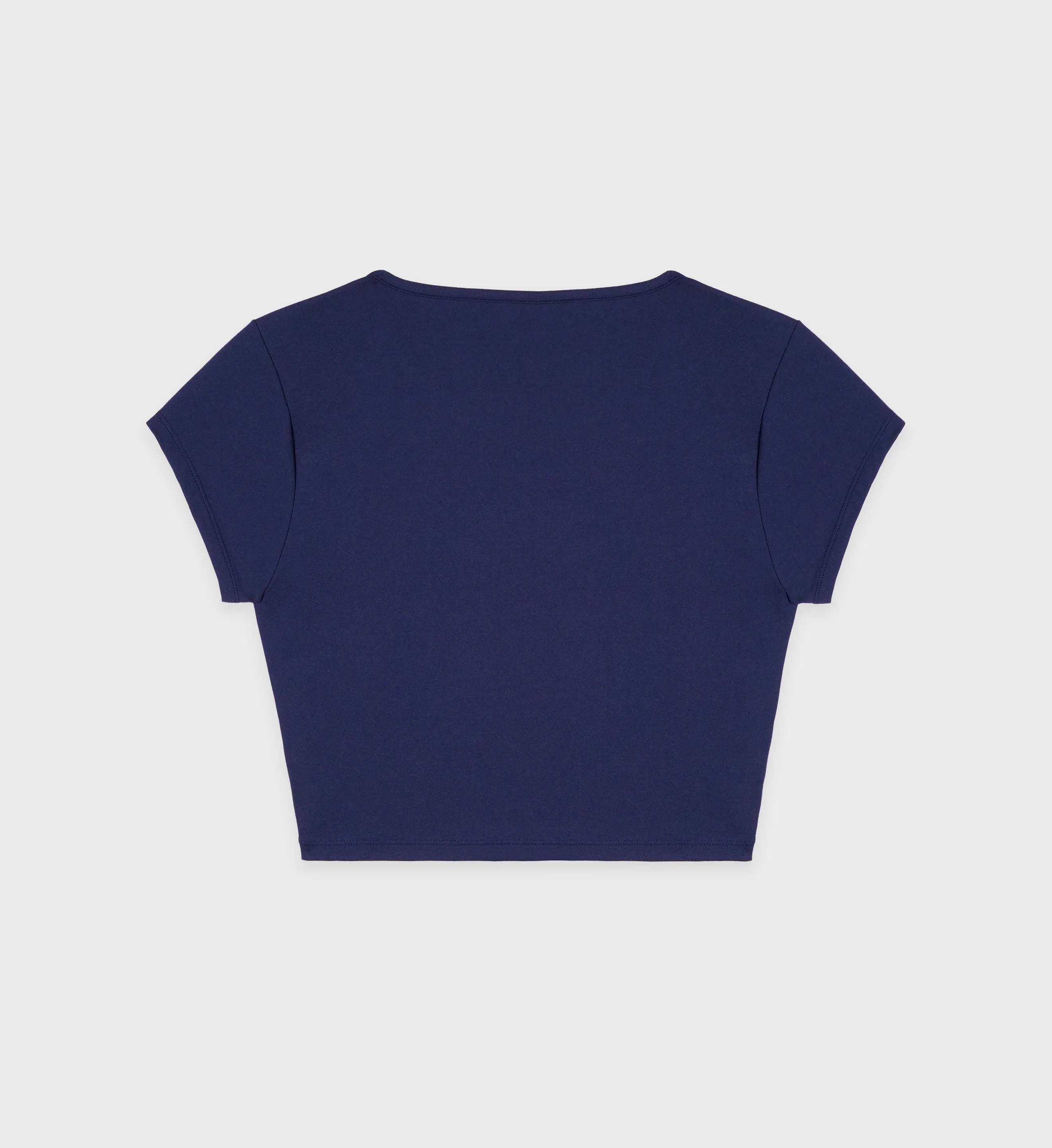 Serif Logo Training Tee - Navy/White
