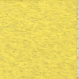 Sunshine Yellow Heather Spun Poly Jersey Knit Fabric