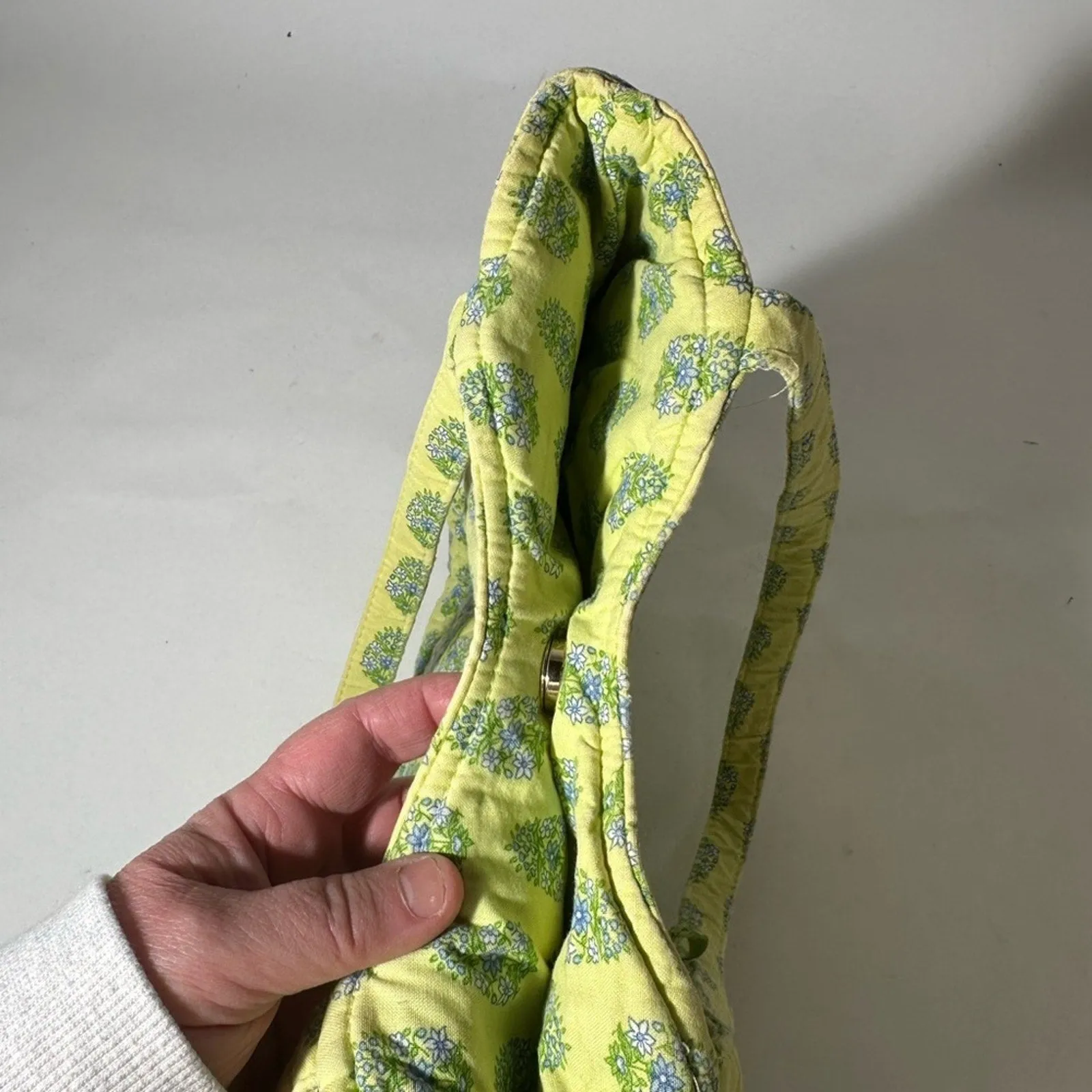 Vibrant Yellow and Green Geometric Tote Bag