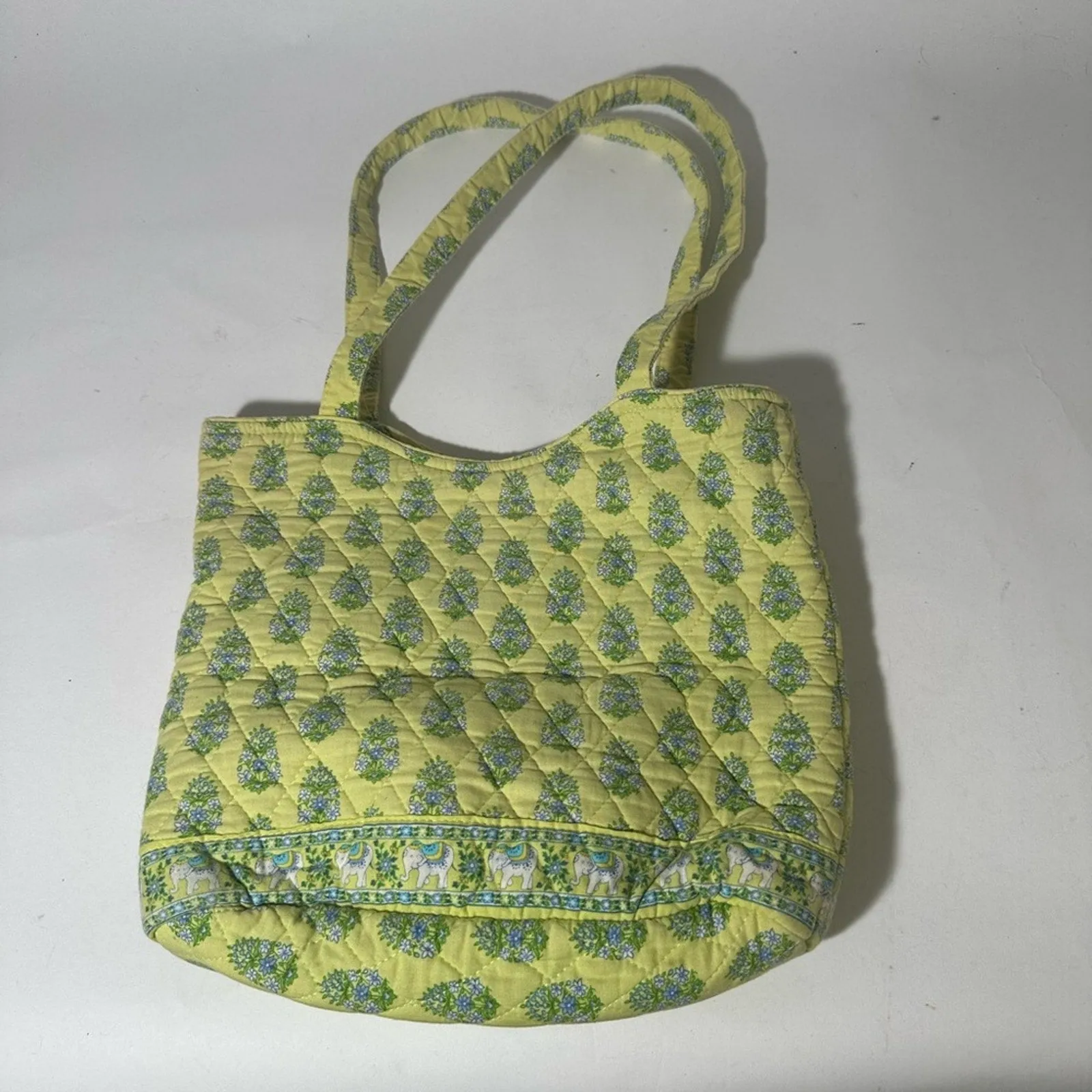 Vibrant Yellow and Green Geometric Tote Bag